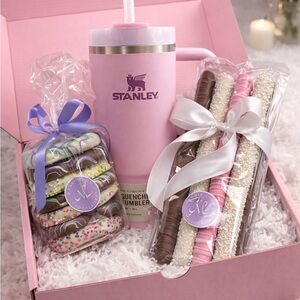 Pink Self Care Gift Box Stanley Tumbler & Treats | Birthday Gift